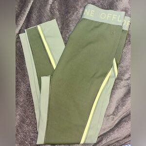 Aerie Offline Women's Olive Green Performance Leggings